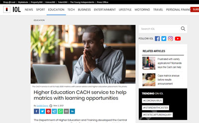 Higher education service to help matriculants with learning opportunities